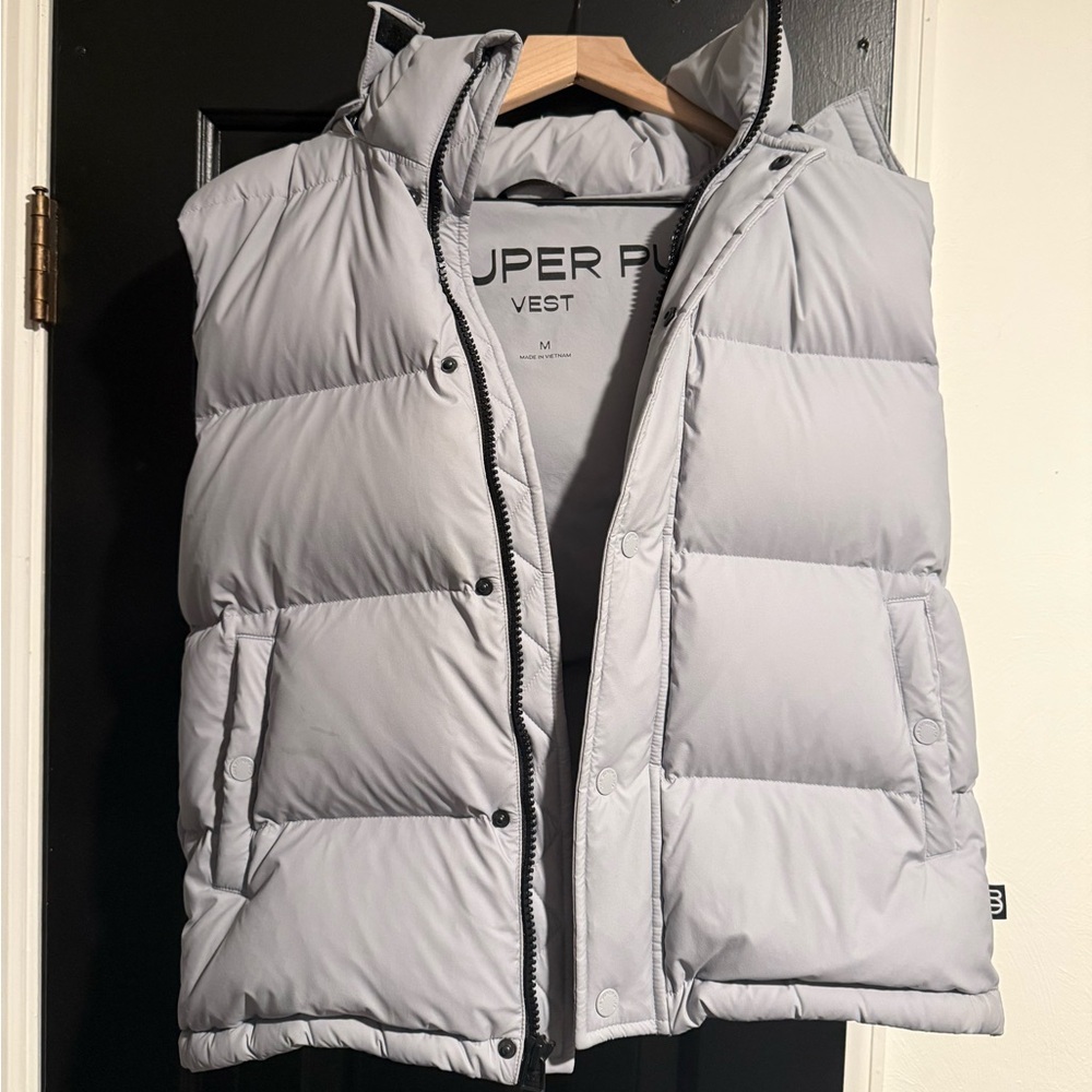 Aritzia Superpuff vest - medium dusty blue